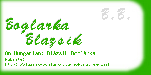 boglarka blazsik business card